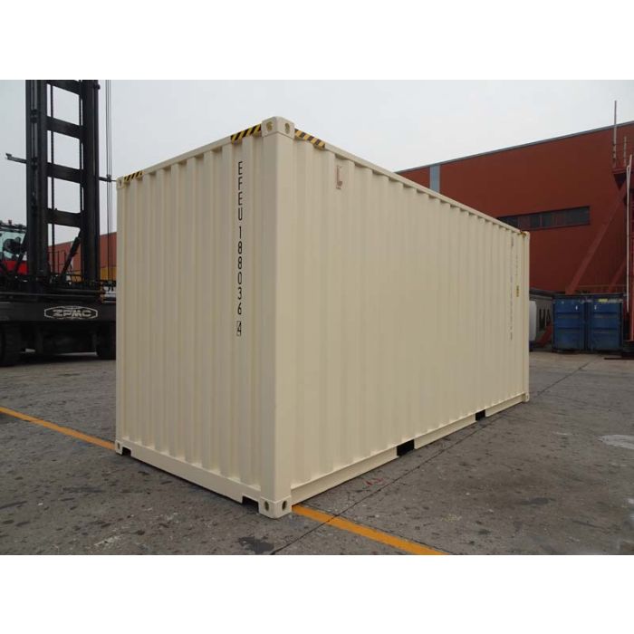 20' Single Trip (New), High Cube Container, Beige in Color with