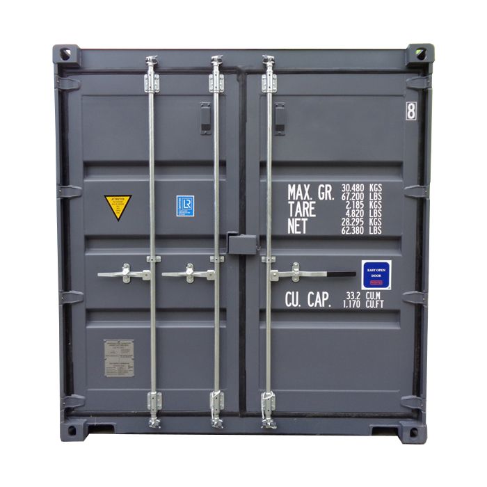 20' Single Trip (New), Standard Height Container, Dark Gray in