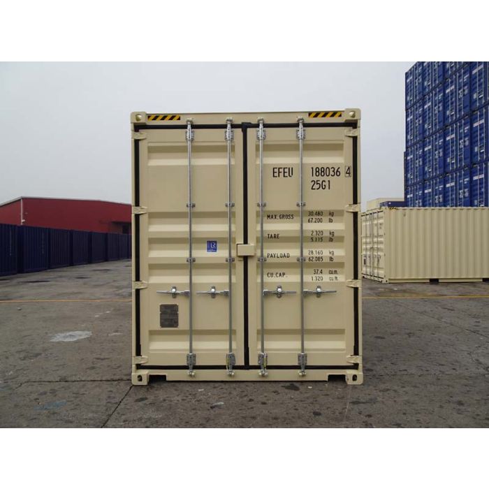 20' Single Trip (New), High Cube Container, Beige in Color with