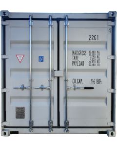 20' Single Trip (New), Standard Height, LIght Gray in Color with Forklift Pockets and Lockbox