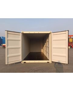 20&#039; Single Trip (New), Standard Height with Side Doors, Beige in Color with Forklift Pockets and Lockbox