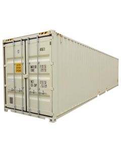 40&#039; Single Trip (New), High Cube, Beige in Color with Forklift Pockets and Lockbox