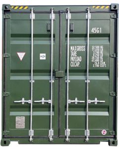 40' Single Trip (New), High Cube, Dark Green in Color with Forklift Pockets and Lockbox