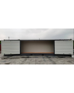 40&#039; Single Trip (New), High Cube with Open Side Doors, Dark Gray in Color with Forklift Pockets and Lockbox