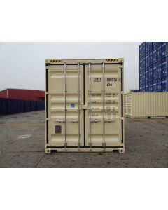 20&#039; Single Trip (New), High Cube Container, Beige in Color with Forklift Pockets and Lockbox