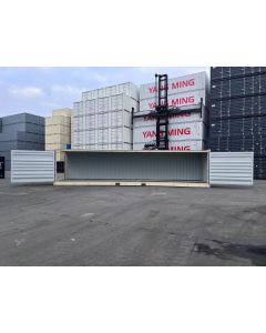 40' Single Trip (New), High Cube with Open Side Doors, Beige in Color with Forklift Pockets and Lockbox