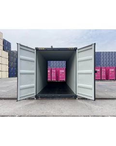 40' Single Trip (New), High Cube with Double Doors, Dark Gray in Color with Forklift Pockets and Lockbox